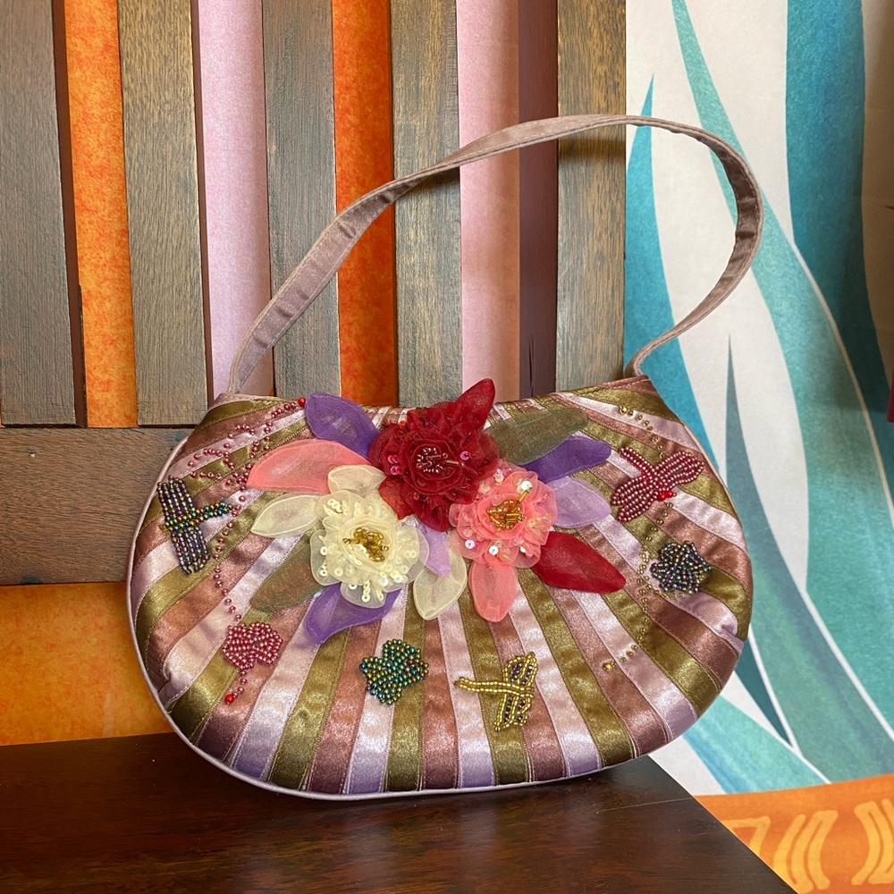 Vintage Preston and York Lavender and Sage Mini Purse